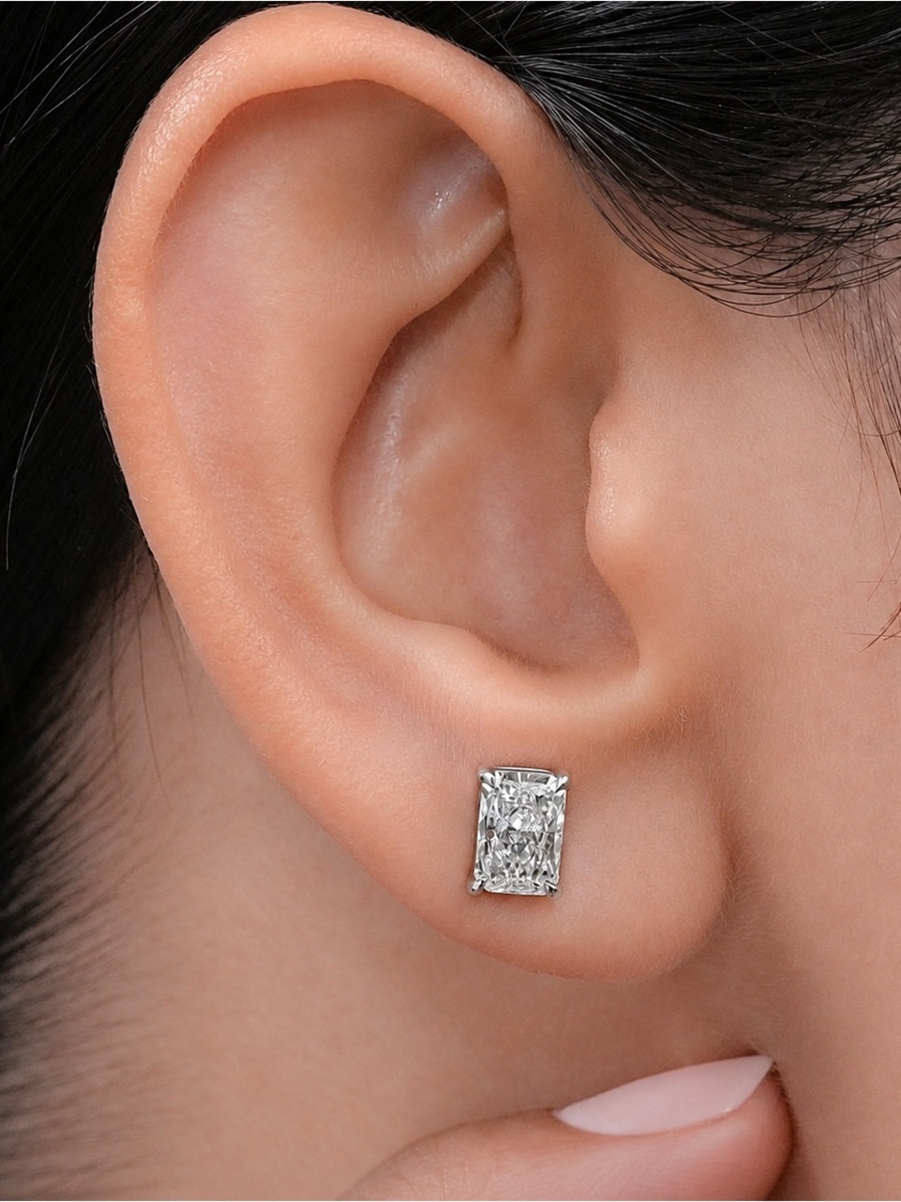 1.5ct Radiant Studs - Picture 10 of 11